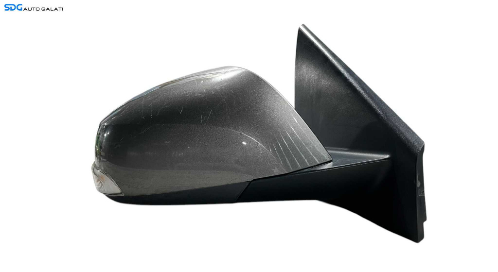 Oglinda Dreapta Electrica Renault Laguna 3 2007 - 2015 ( Semnalizare Crăpată ) Culoare Gri Argintiu Cod 026098 [L5675]