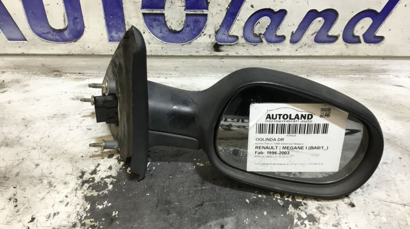 Oglinda Dreapta Model Pan in 1999 Electrica Neagra Renault MEGANE I BA0/1 1996-2003