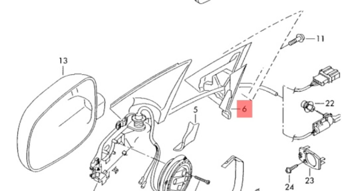 Oglinda dreapta Volkswagen Passat B5 (3B3) Break 1998 1.9 TDI OEM 3B0857934