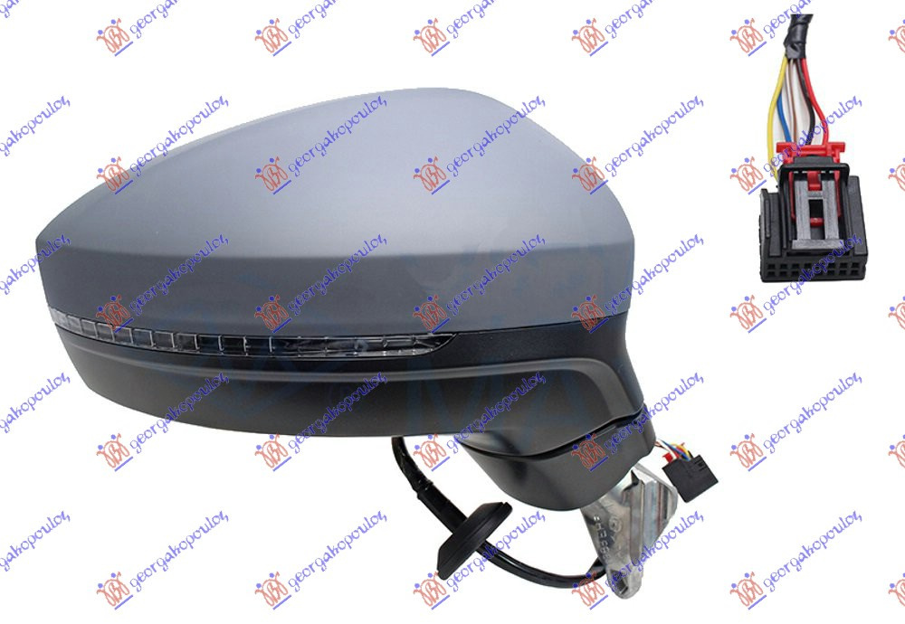 Oglinda Electrica Cu Incalzire Pregatita Pentru Vopsit - Vw Tiguan 2016 , 5nb8575089b9