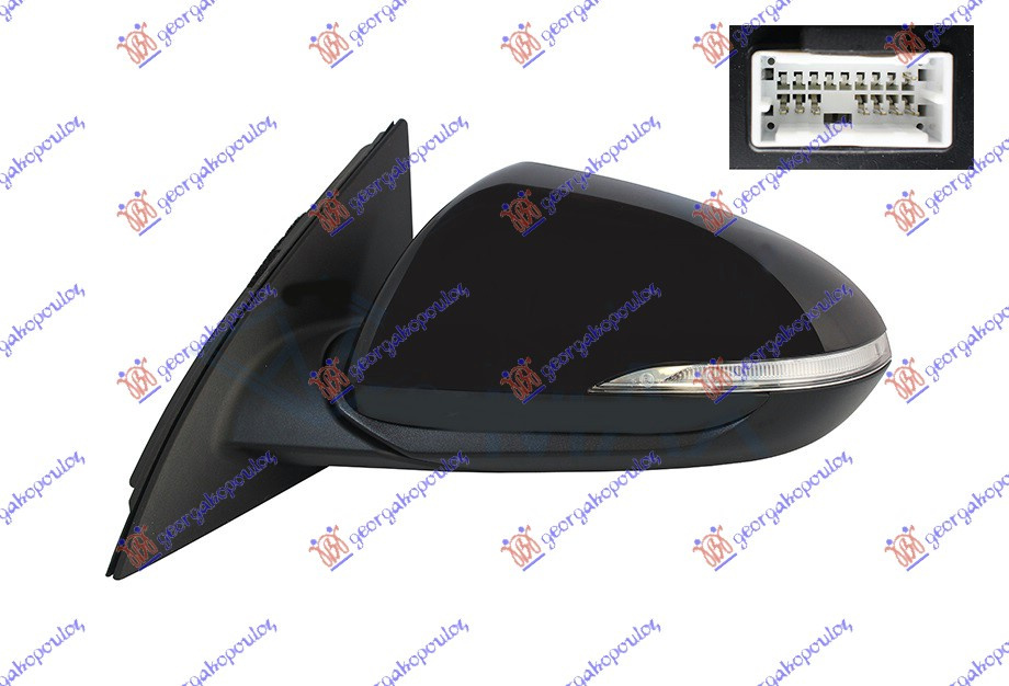 Oglinda Electrica Cu Incalzire Si Rabatare Pregatita Pentru Vopsit - Hyundai I30 Hatchback/Tourer 2017 , 87610-G4210