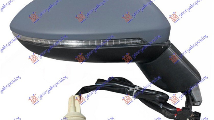 Oglinda Electrica Cu Incalzire Si Rabatare Pregatita Pentru Vopsit - Vw Golf Sportsvan 2014 , 517857508q9b9