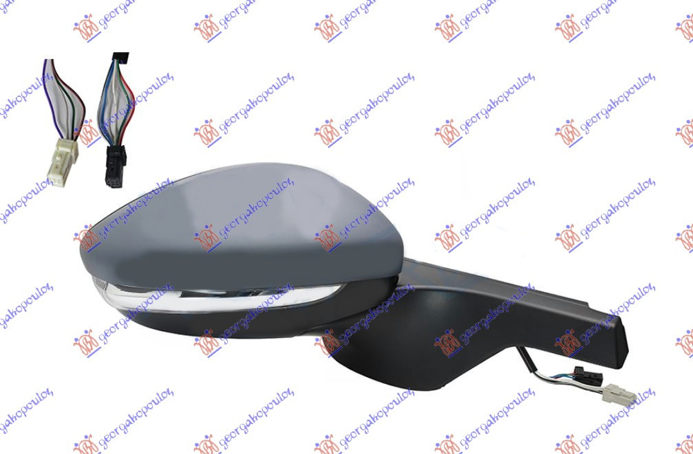 Oglinda Electrica Cu Incalzire Si Rabatere Pregatita Pentru Vopsit - Citroen C3 2016 , 98267127xt