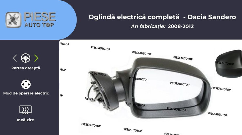 Oglinda electrica Dacia Sandero 2008-2012 NOUA 963017247R