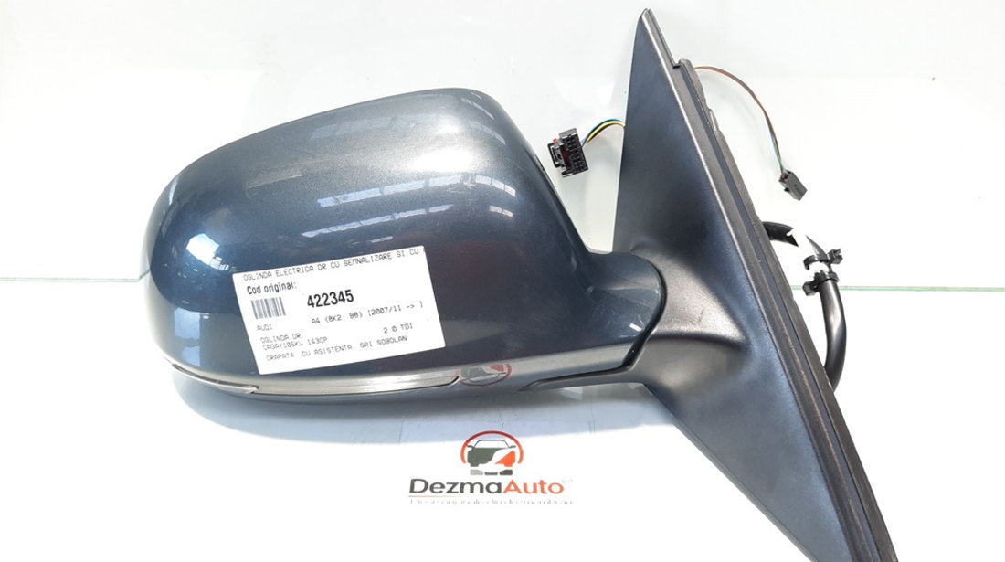 Oglinda electrica dreapta cu semnalizare, Audi A4 (8K2, B8) [Fabr 2008-2015] (id:422345)