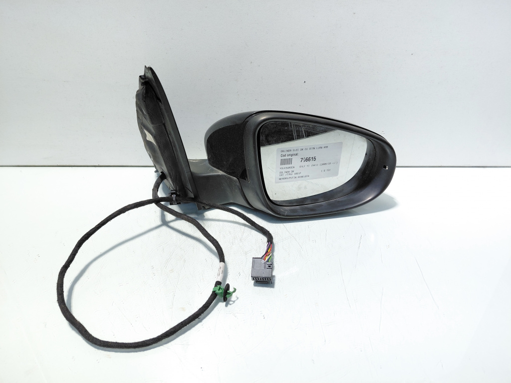 Oglinda electrica dreapta cu semnalizare si lumina ambientala, Vw Golf 6 (5K1) (id:706615)