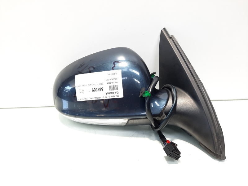 Oglinda electrica dreapta cu semnalizare, VW Golf 5 Variant (1K5), vol pe stanga, 6 fire (id:552369)