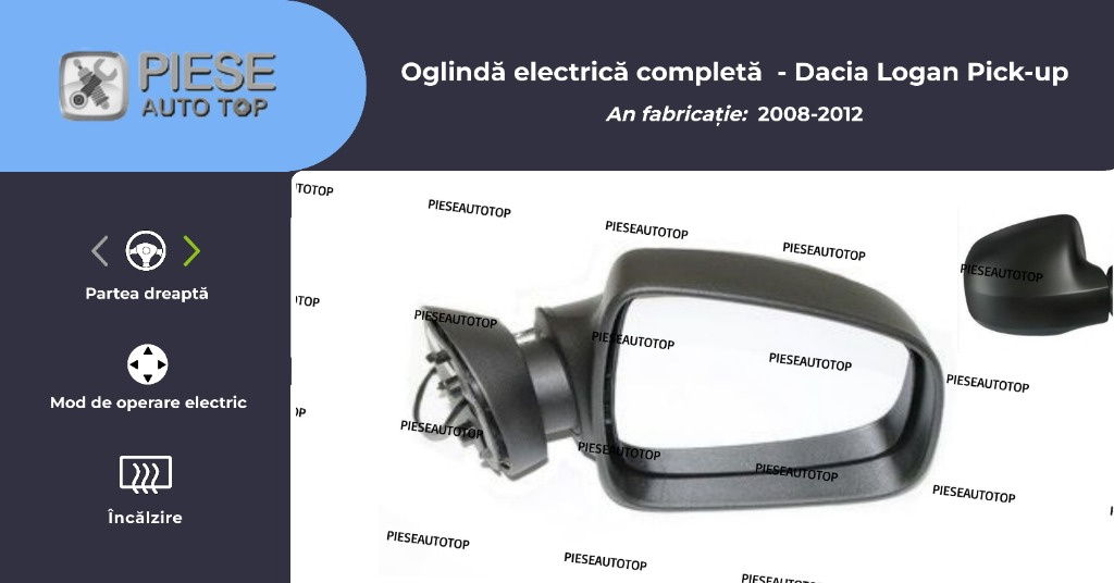 Oglinda electrica dreapta Dacia Logan Pick-up 2008-2012 NOUA 963017247R