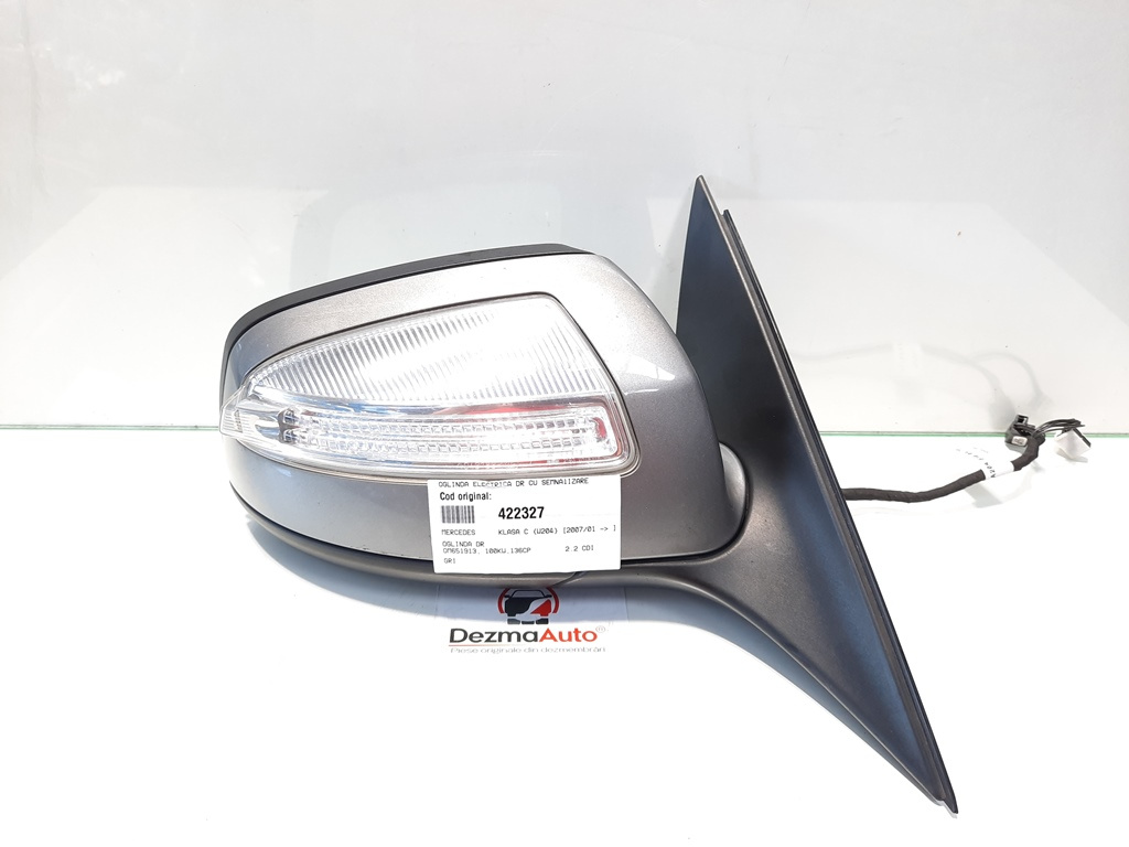 Oglinda electrica dreapta semnalizare, Mercedes Clasa C (W204) [Fabr 2007-2014] (id:422327)