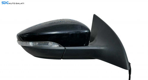 Oglinda Electrica Dreapta Volkswagen Passat CC 2009 - 2012 ( Rama Patata Cu Rosu ) Culoare Negru Luc...