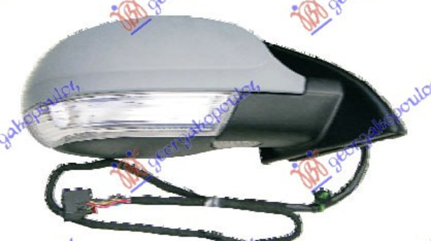 Oglinda Electrica Incalzita Cu Rabatare Pregatita Pentru Vopsit - Vw Passat 2005 , 3c1857508cl9b9