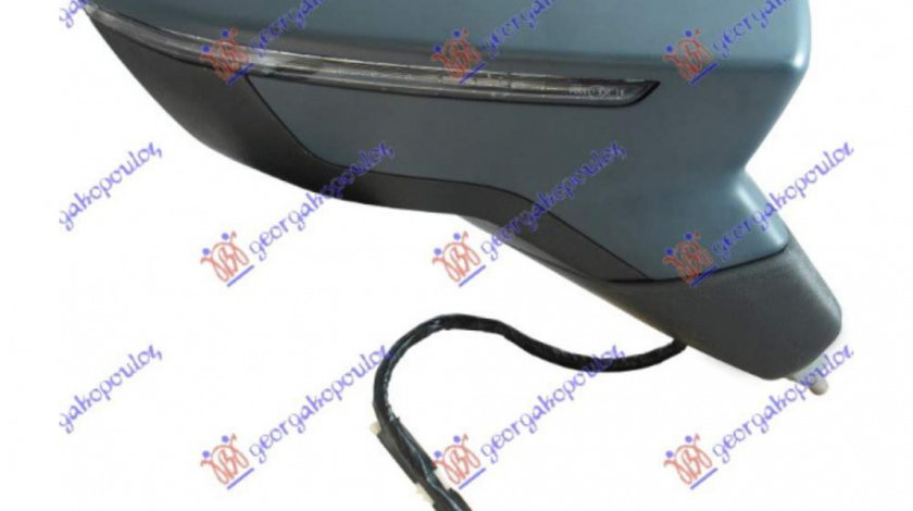 Oglinda Electrica Incalzita Cu Rabatare Pregatita Pentru Vopsit - Seat Leon 2013 , 5f1857507p