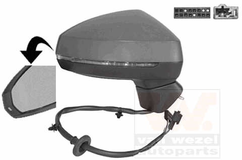 Oglinda electrica pliabila dreapta Audi A3 2016+