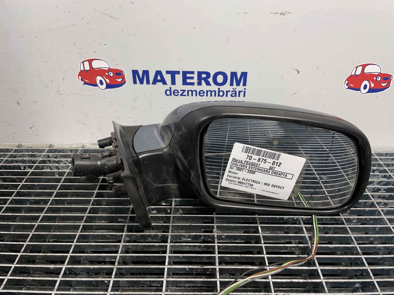OGLINDA EXTERIOARA DREAPTA PEUGEOT 307 307 - - (2001 2008)