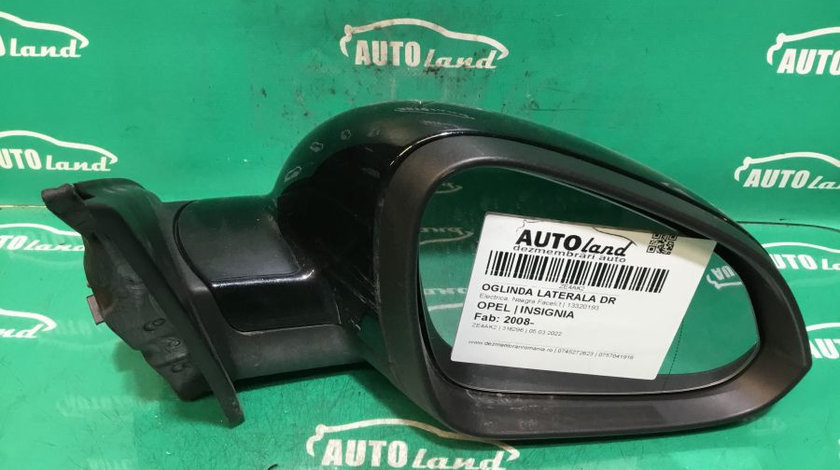 Oglinda Laterala Dreapta 13320193 Electrica, Neagra Facelift Opel INSIGNIA 2008