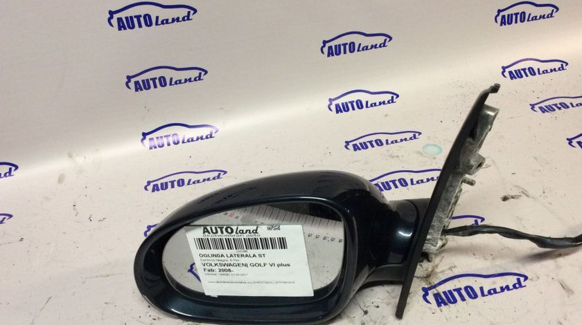 Oglinda Laterala Stanga Electrica,neagra, 6 Pini Volkswagen GOLF VI PLUS 2008