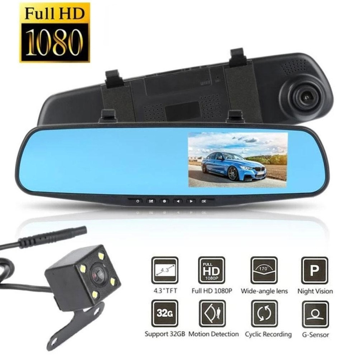 Oglinda Retrovizoare Cu Camera Fata / Spate Am Full HD 1080p 12V / 24V CENT85