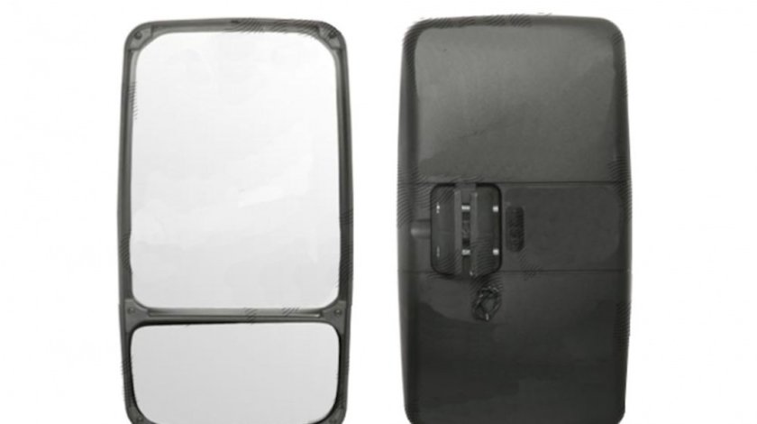 Oglinda retrovizoare exterioara Tir Partea Stanga Geam Impartit Manuala Incalzita 330X185mm pentru brat fi 20/32mm, oglinda mica se regleaza separat , TENSIUNE 24V Kft Auto