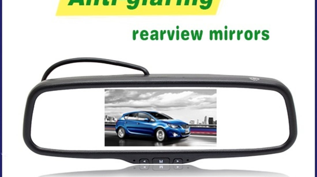 Oglinda Retrovizoare Monitor Tft Lcd 5’’ 2 Intrari Video Camera Marsarier / Tv Tuner Digital