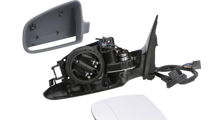 Oglinda stanga electrica, asferic, incalzita, grunduita, pliabila electric AUDI A6, A6 ALLROAD intre 2004-2011