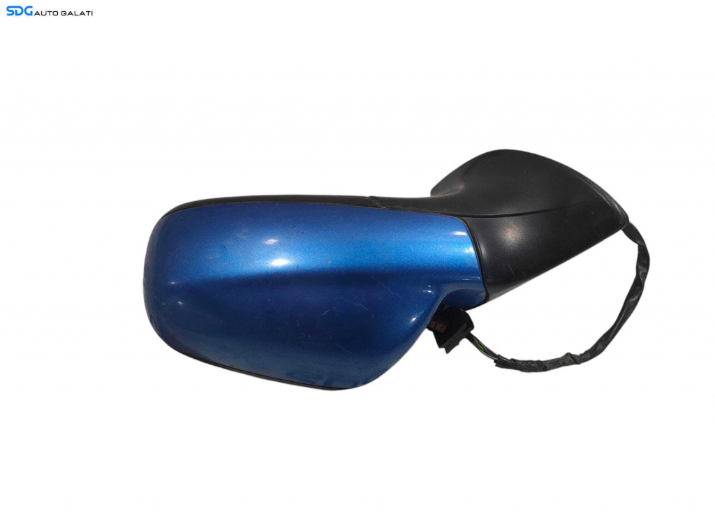 Oglinda Stanga Electrica Peugeot 407 2004 - 2010 Culoarea Albastru Cod 024145 [ Lr0654]