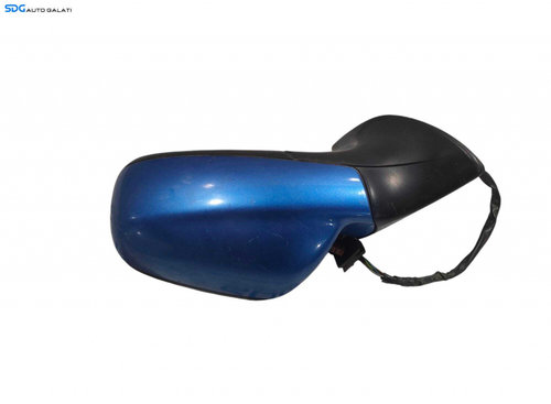 Oglinda Stanga Electrica Peugeot 407 2004 - 2010 Culoarea Albastru Cod 024145 [ Lr0654]