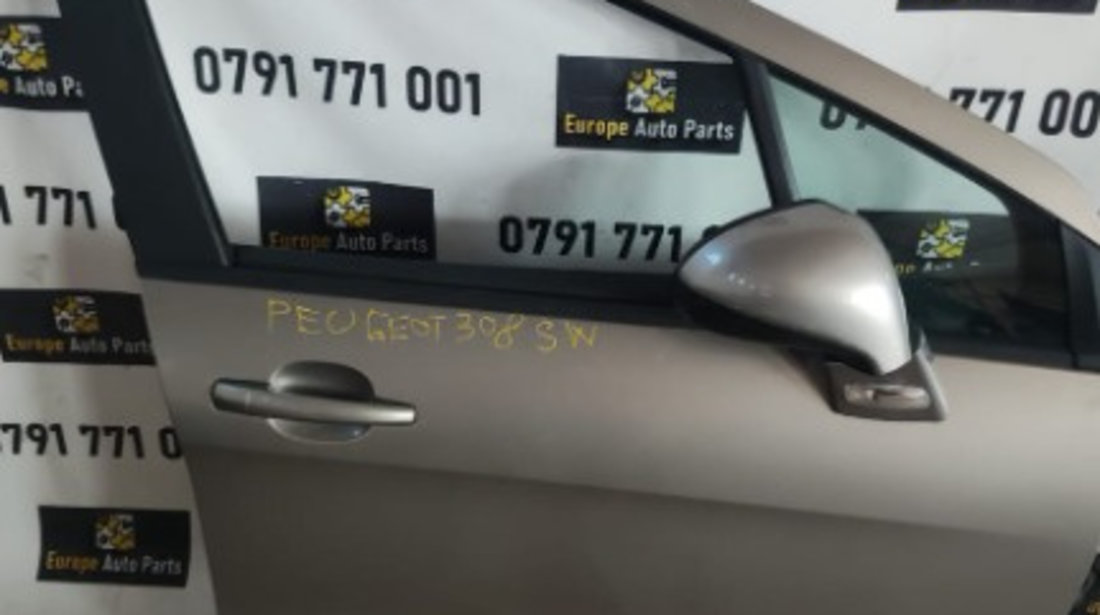 Oglinda usa dreapta fata Peugeot 308 1.6 HDI 111 Cp / 82 Kw ,transmisie manuala , an 2011 combi