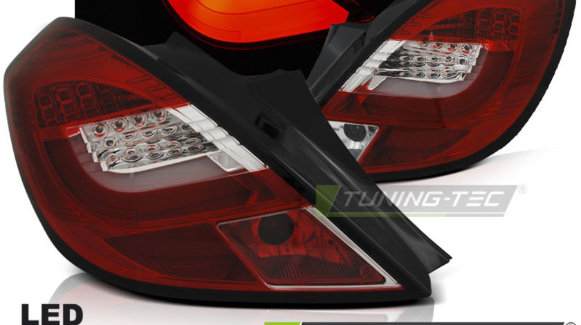 OPEL CORSA D 3D 04.06-14 ROSU ALB LED BAR