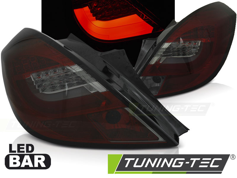 OPEL CORSA D 3D 04.06-14 ROSU SMOKE LED BAR