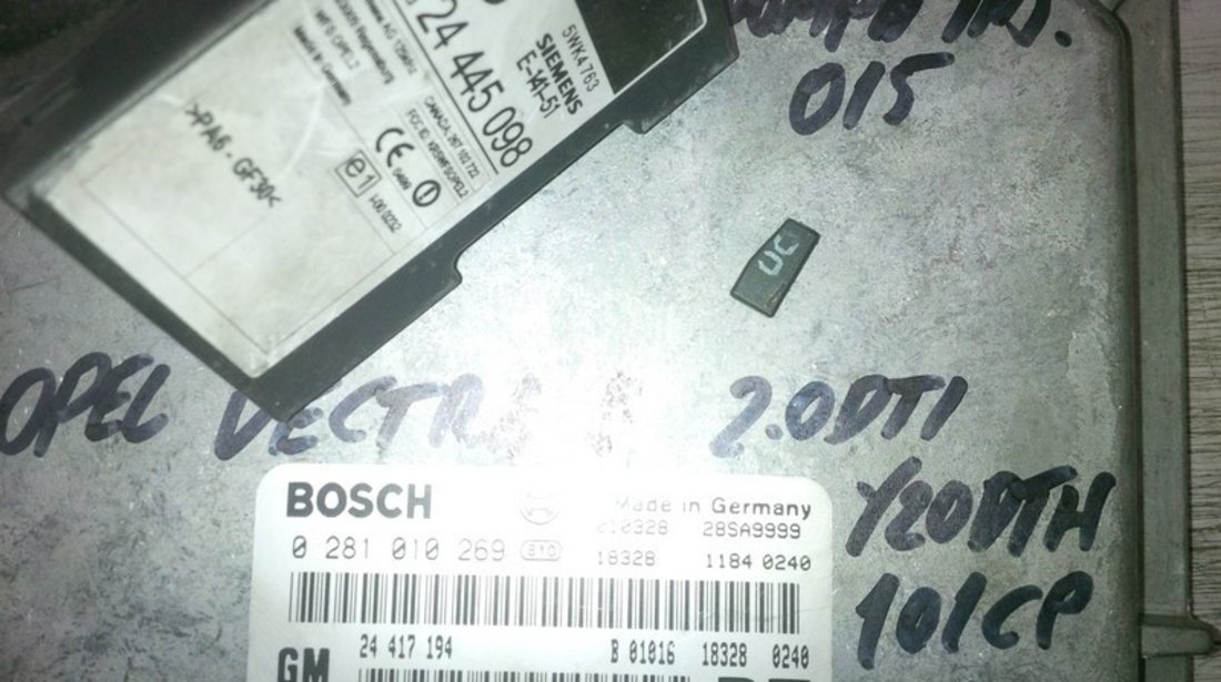 opel vectra b 2.0dti y20dth 24417194PE BOSCH 0281010269