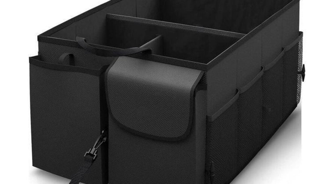 Organizator Portbagaj Cu Chingi De Ancorare, Pliabil, 9 Compartimente, Negru 58X43X27 10400R