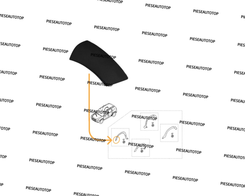 Ornament Bandou dreapta bara fata Dacia Duster 2010-2017 NOU 960169632R/B