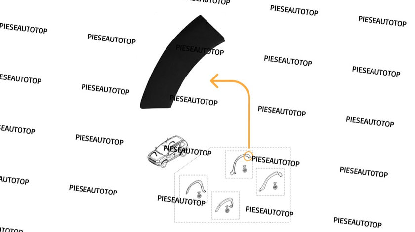 Ornament bandou dreapta bara spate Dacia Duster 2010-2017 NOU 788A24426R/B