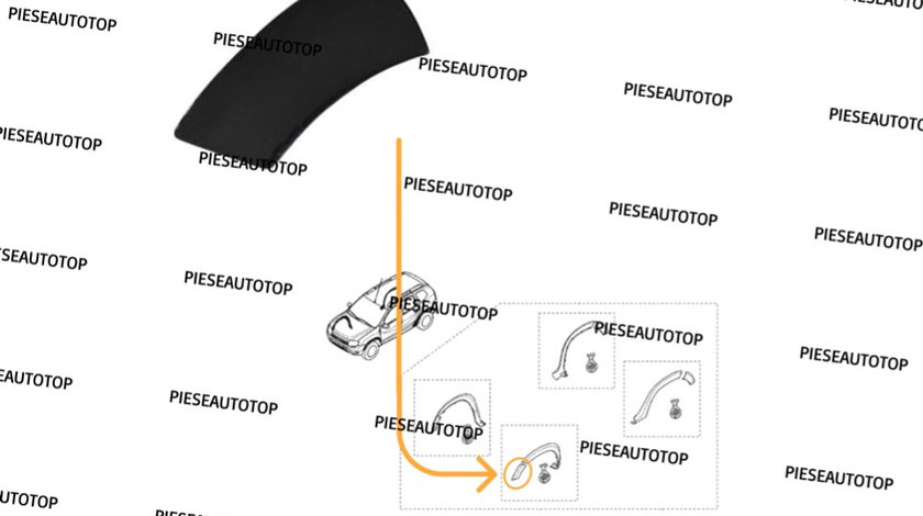 Ornament bandou stanga bara fata Dacia Duster 2010-2017 NOU 960178918R/B