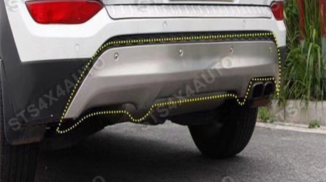 ORNAMENT BARA FATA SI SPATE DIN INOX HYUNDAI TUCSON 2015-2018 [2-BUC]