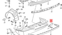 Ornament bara spate dreapta Skoda Octavia (1U) Ber...