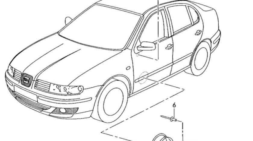 Ornament boxa Volkswagen Polo 9n 2002 2003 Hatchback VOLKSWAGEN POLO (9N_) [ 2001 - 2012 ] OEM 1J0035217A