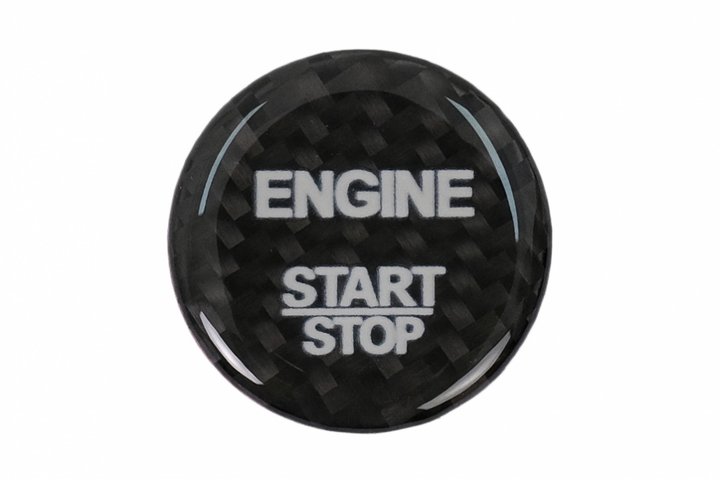 Ornament Buton Pornire compatibil cu MERCEDES A-Class W176 (2012-2017) B-Class W246 (2012-2017) C-Class W205 (2015-2017) W204 (2008-2014) Real Carbon ENSWPWRPB