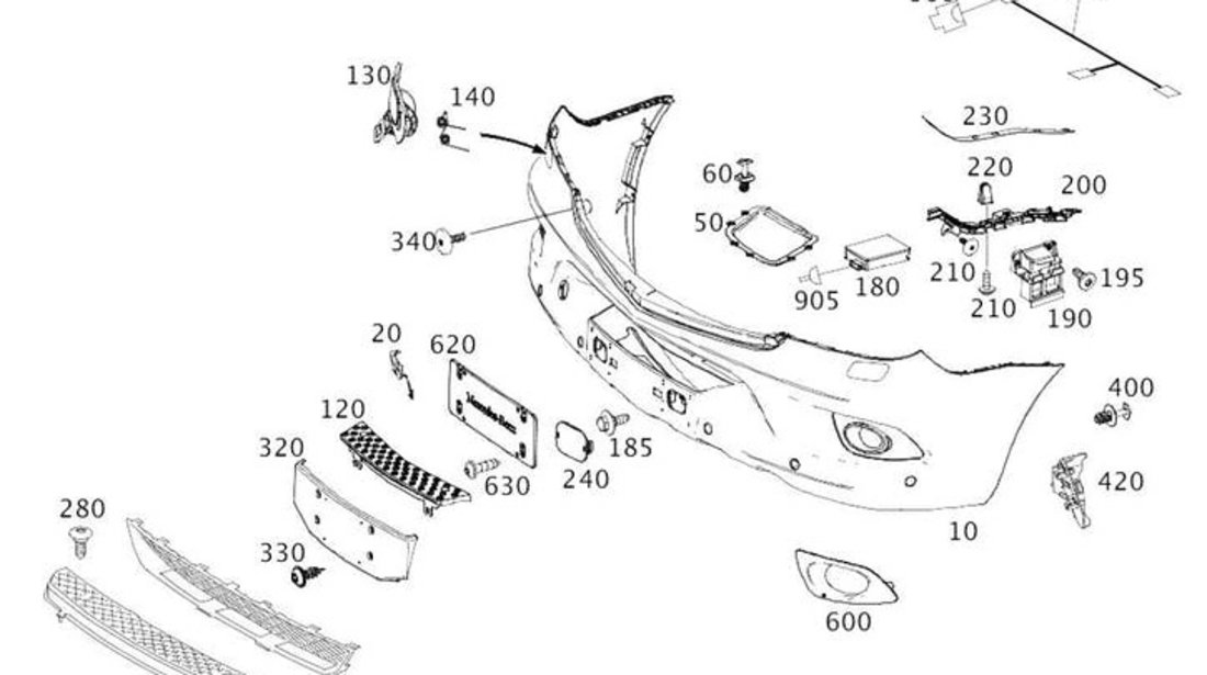 Ornament Capac Treapta Bara Fata Am Mercedes-Benz Sprinter 2 2006→ A90688500119B51