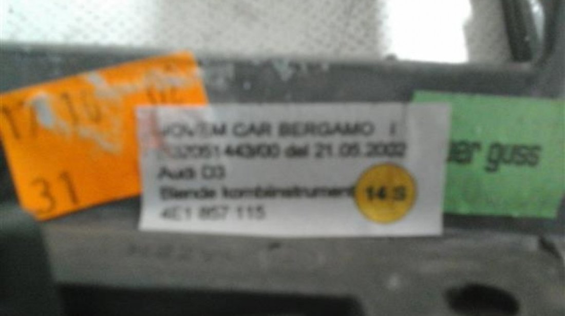 Ornament ceasuri bord haion Audi A8 An 2004 2005 2006 2007 2008 cod 4E1857115