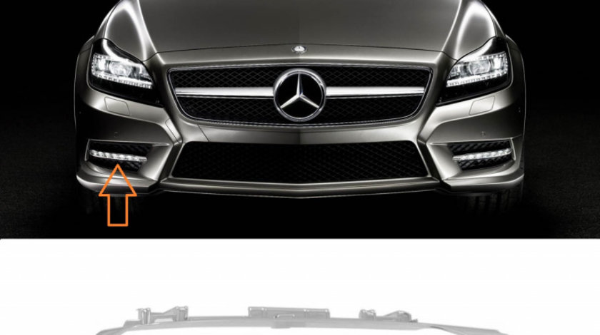 Ornament Crom Grila Bara Fata Dreapta Daylight Oe Mercedes-Benz CLS-Class C218 2010→ AMG A2188850774