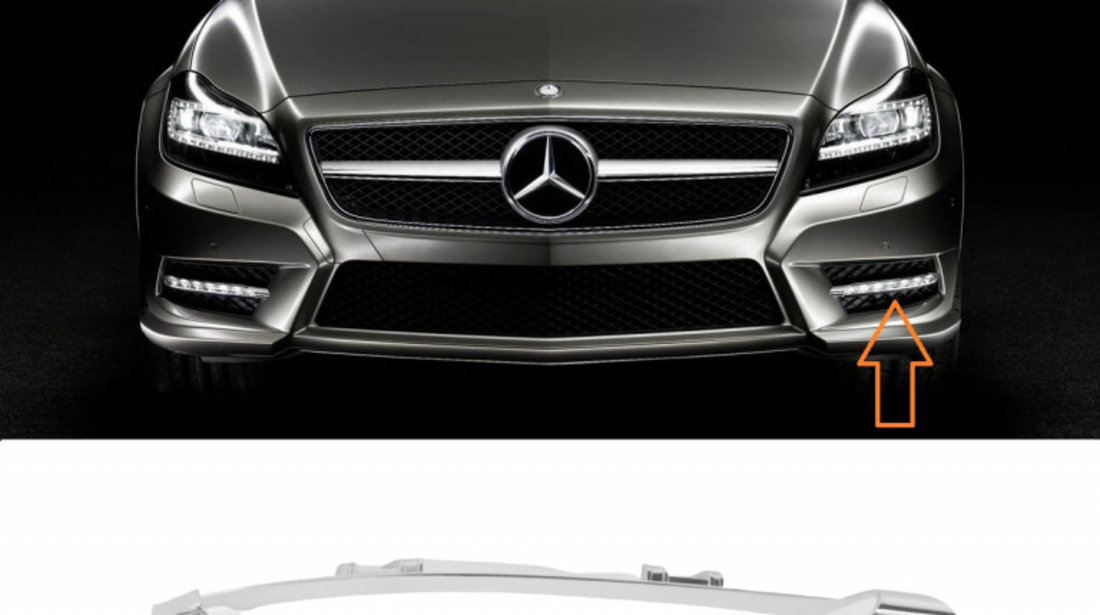 Ornament Crom Grila Bara Fata Stanga Daylight Oe Mercedes-Benz CLS-Class C218 2010→ AMG A2188850674