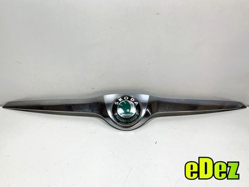 Ornament cromat capota cu emblema Skoda Fabia 2 facelift (2010-2014) 5J0853633A
