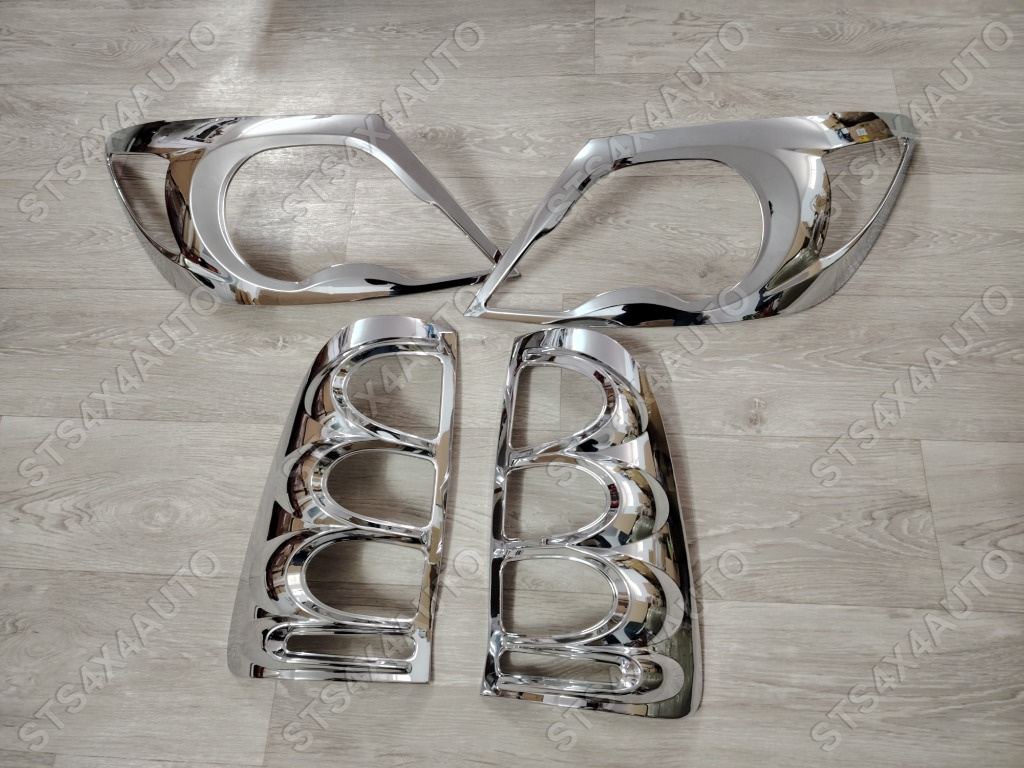 ORNAMENT FARURI SI STOPURI CROMATE PENTRU TOYOTA HILUX VIGO 2005-2011 [4-BUC]