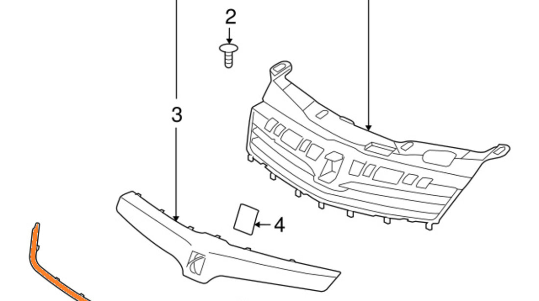 Ornament Grila Radiator Oe Opel Astra H 2007-2014 13238599