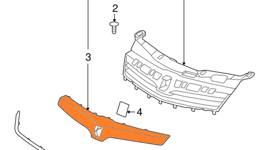 Ornament Grila Radiator Oe Opel Astra H 2007-2014 13225780