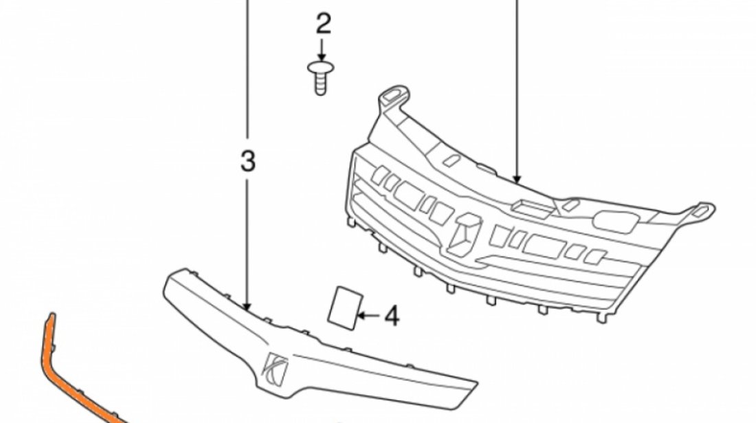 Ornament Grila Radiator Oe Opel Astra H 2007-2014 13238599