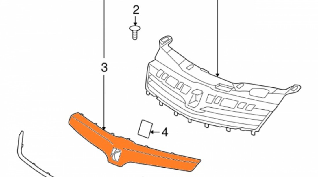 Ornament Grila Radiator Oe Opel Astra H 2007-2014 13225780