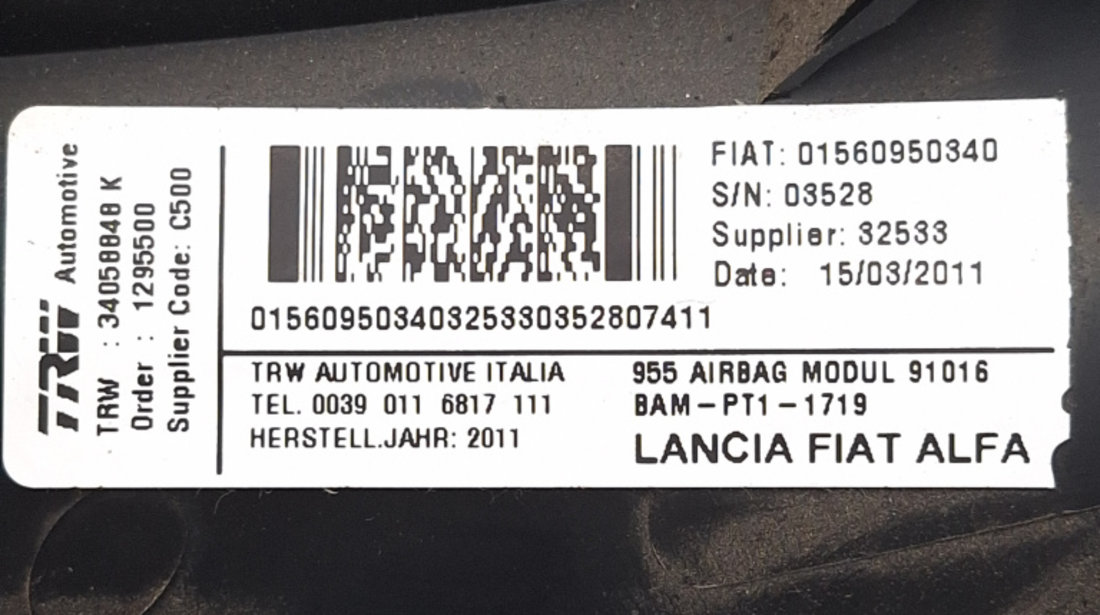 Ornament Interior Alfa Romeo MITO (955) 2008 - Prezent Motorina 34058848K, 34056654E, 01560950340