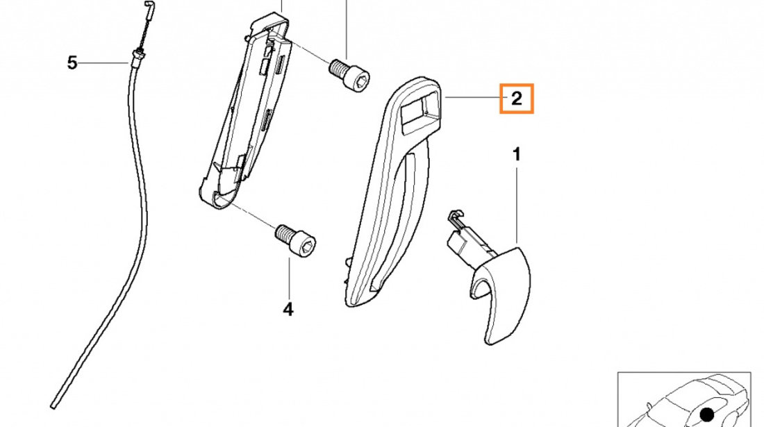 Ornament Maner Reglaj Scaun Dreapta Oe Bmw Seria 3 E46 2000-2007 Cabrio / Coupe Bej 51117405393